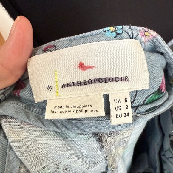 Anthropologie Victoria Floral Cargo Pants size 2 does not come with belt - Picture 5 of 6